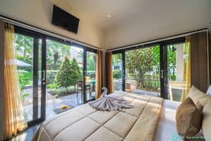 villa mahkai bedroom beachfront villa rental Bali Indonesia