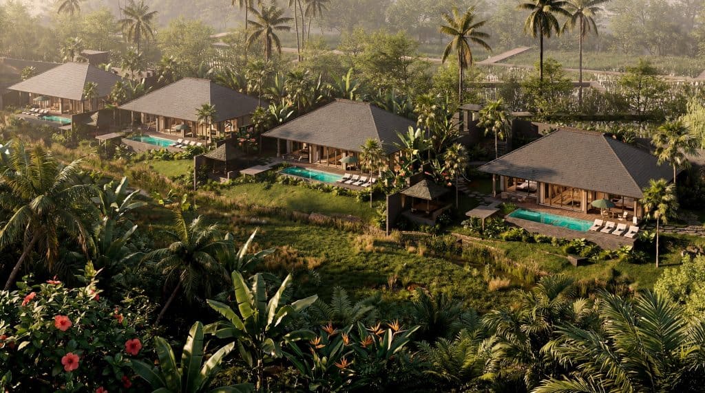 nyawa Reatreat Villas Bali - Estate Aerial Shot